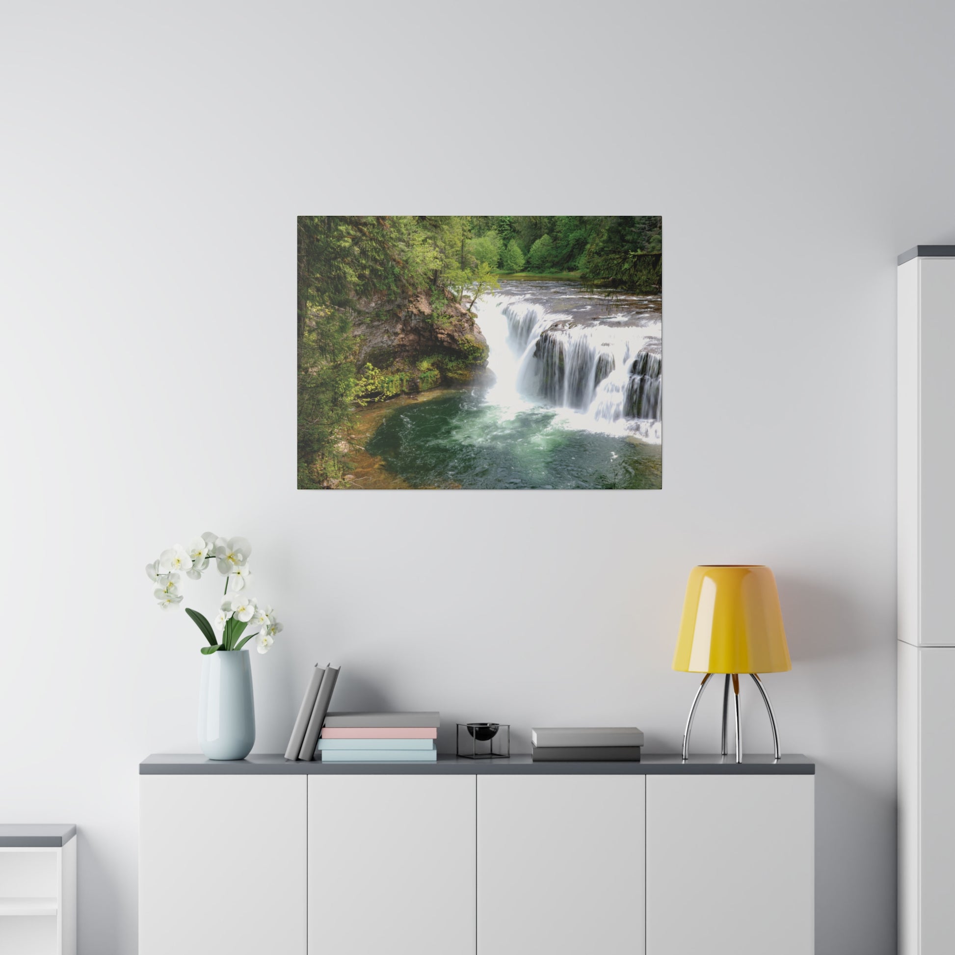 32x24 River Falls Canvas Wall Art