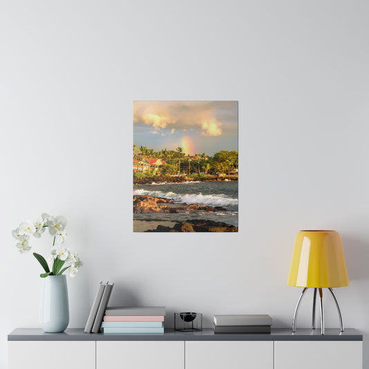 8x10 Wall Canvas Art Rainbow Hawaii Beach Theme