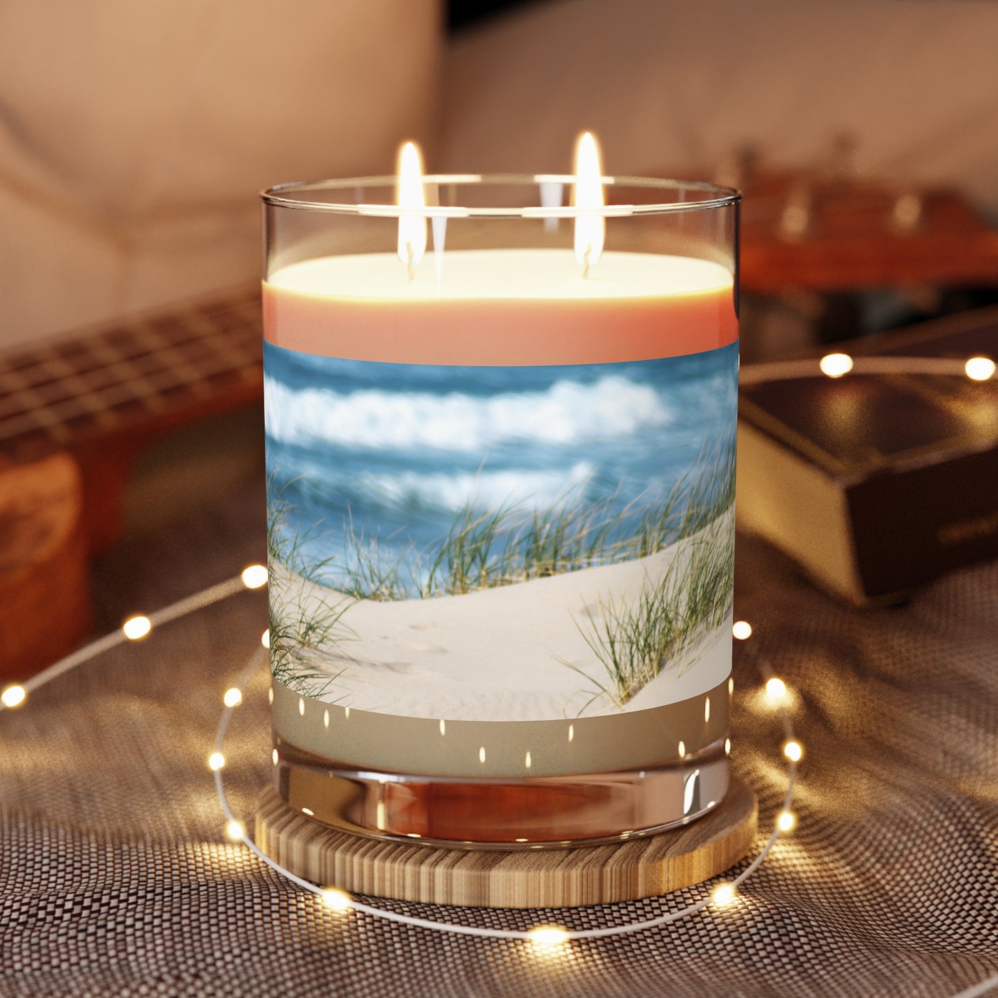 Ocean mist and moss scented candle