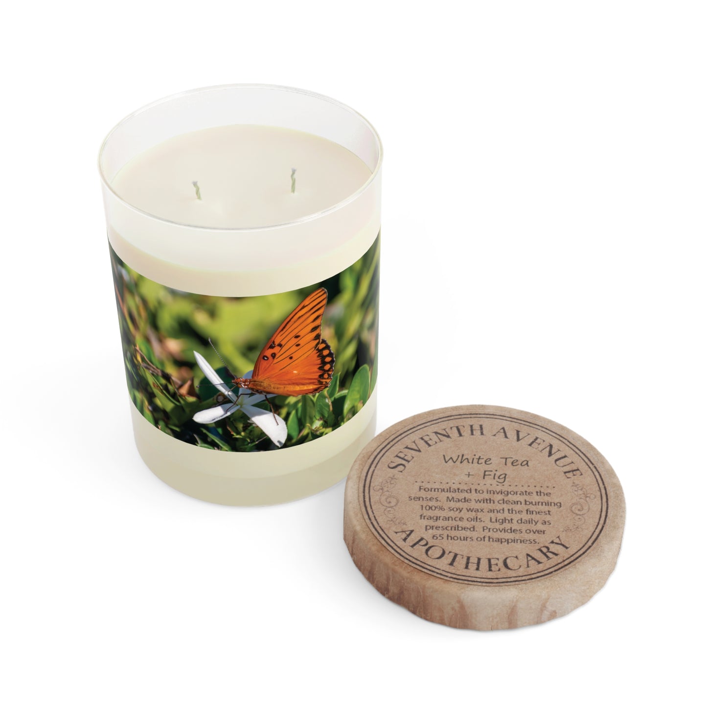 White Tea & Fig Scented Candle with Cover